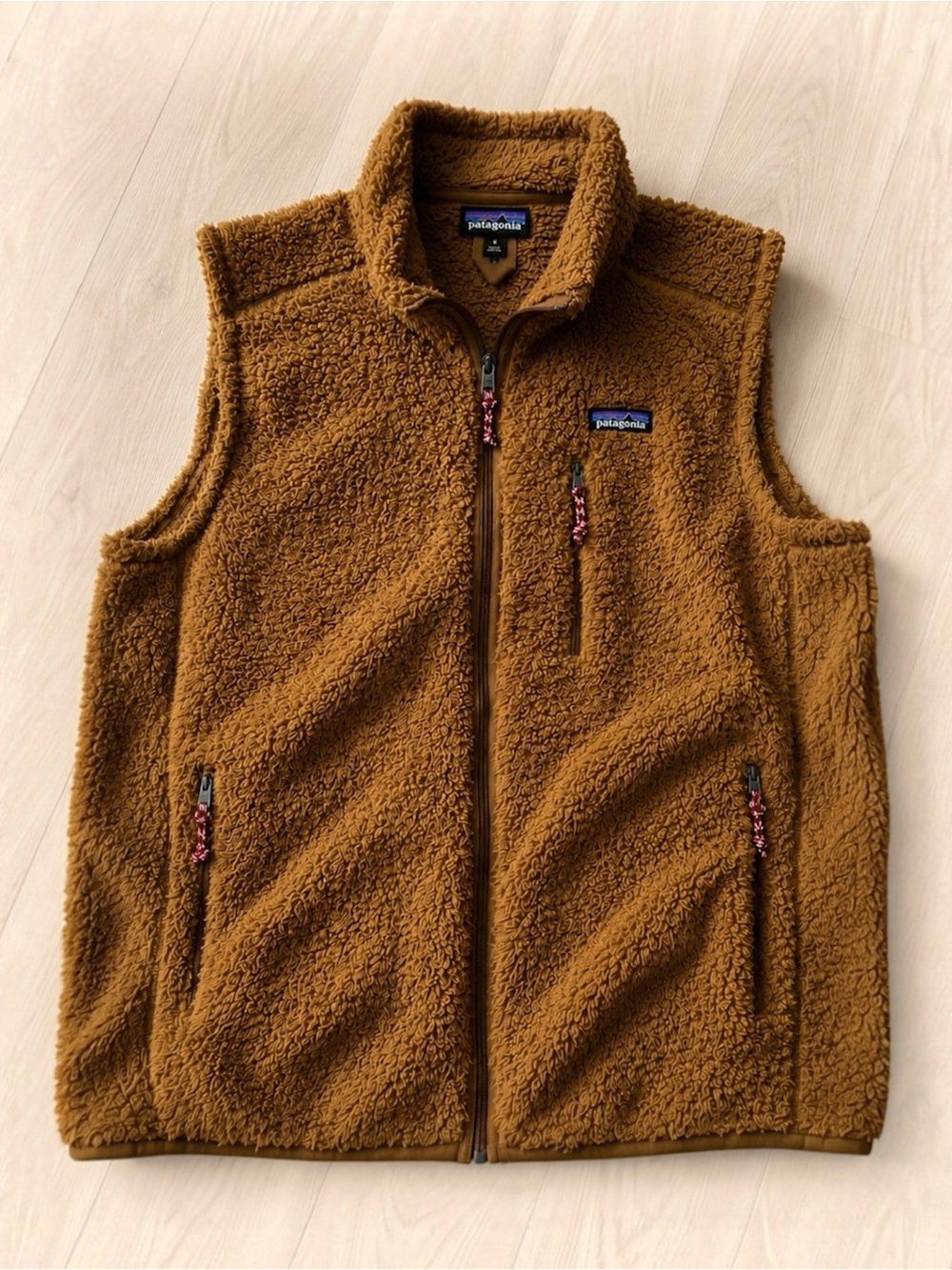 Patagonia Los Gatos Fleece Vest Men's Large Brown Full Zip Sherpa